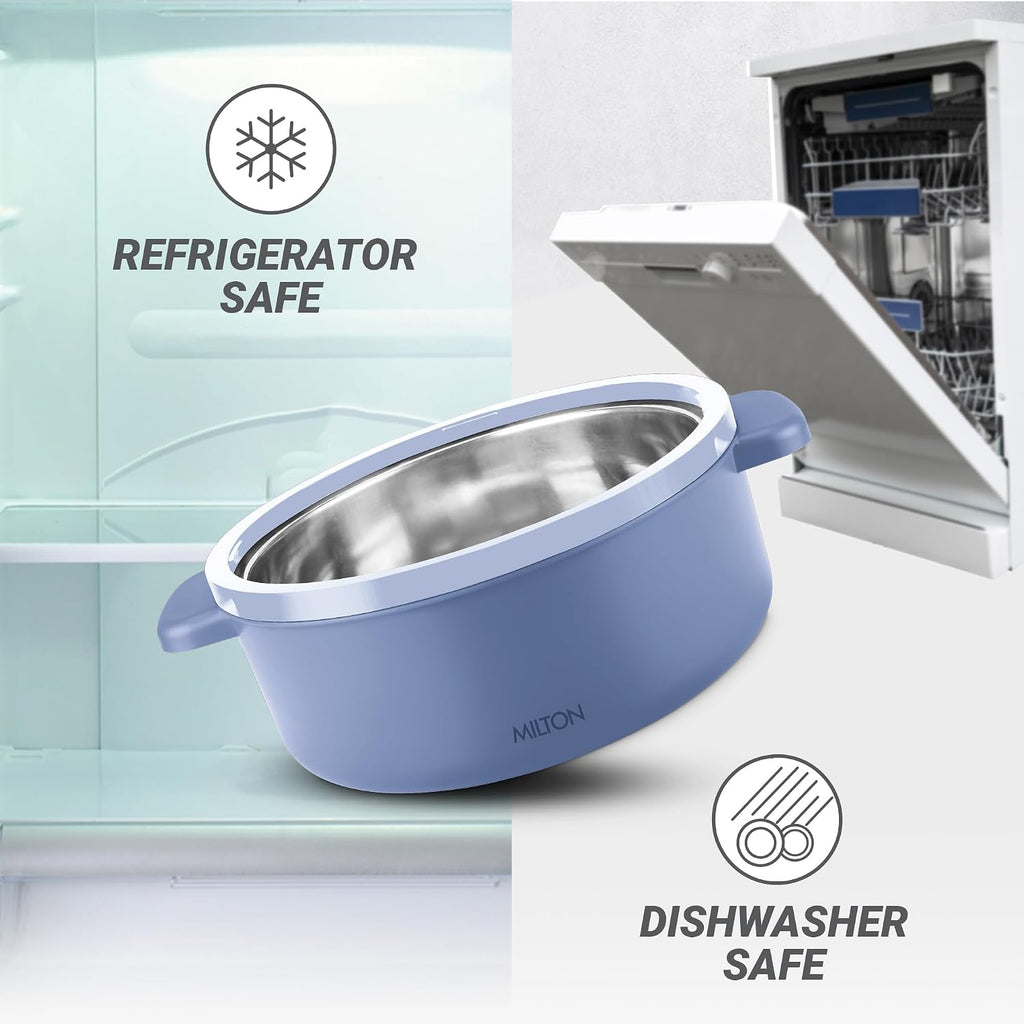 MILTON Micronova Jr. Gift Set Inner Stainless Steel Casserole, Set of 3 (380 ml, 775 ml, 1345 ml)
