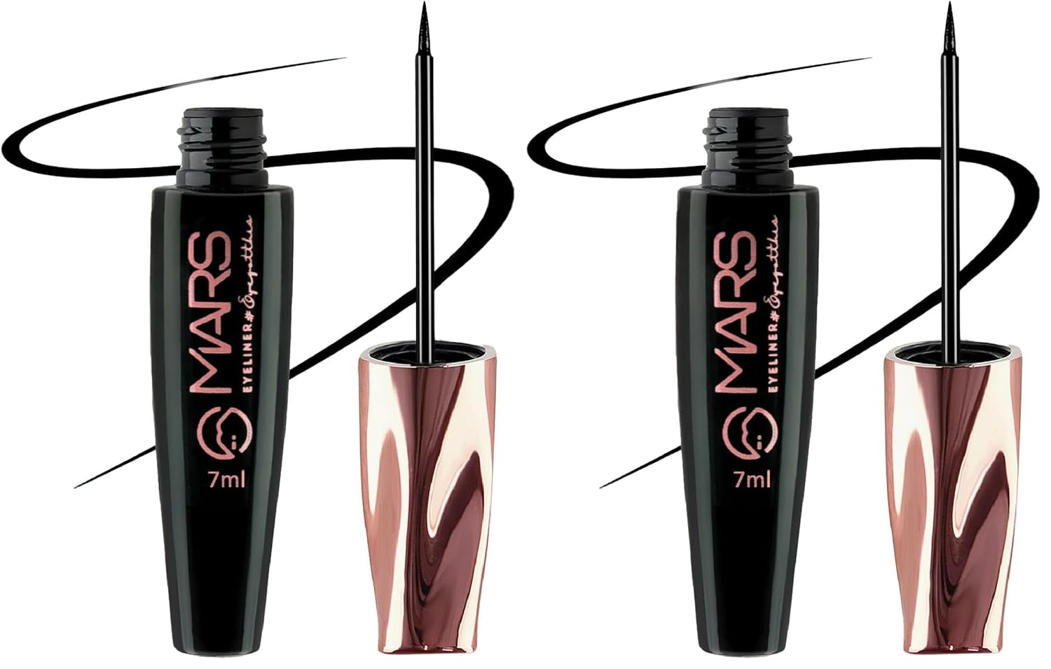 MARS Glossy Liquid Eye Got This Eyeliner | Quick Drying & Smudge Proof | Long Lasting Eye Liner with Fine Tip (7 ml) (Pack of 2)