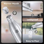 Stainless Steel Water Bottle Electro Silver 500ml