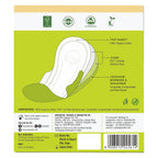 PEESAFE Organic Cotton, Biodegradable Sanitary Pads (Pack of 10, Regular)