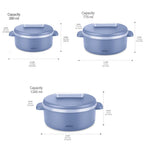 MILTON Micronova Jr. Gift Set Inner Stainless Steel Casserole, Set of 3 (380 ml, 775 ml, 1345 ml)