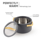 CELLO Velvetto Deluxe 1500 Insulated Casserole Hot Box for Kitchen 1500 ml, Grey |