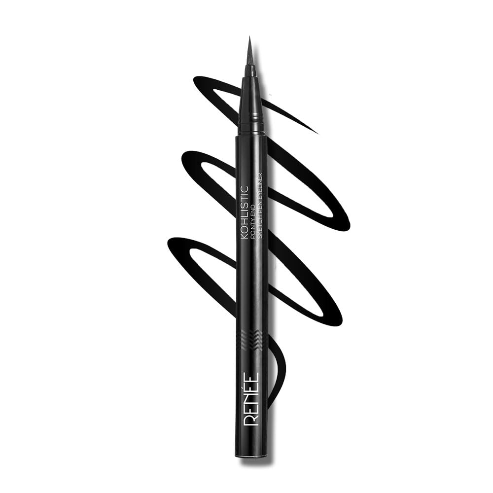 RENEE Pointy End Sketch Pen Smudge Proof Eyeliner - Matte Finish, Light Weight, Water Resistant, Long Stay Highly Pigmented with One Stroke Application...