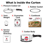 Hawkins Hevibase Induction Compatible Aluminium Inner Lid Pressure Cooker, 2 Litre, Silver (IH20)