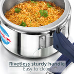 Hawkins 2 Litre Pressure Cooker | Stainless Steel | Hevibase | Straight Body | Induction Compatible | Ideal for 2–3 persons | Silver (HSI20)|Induction and...