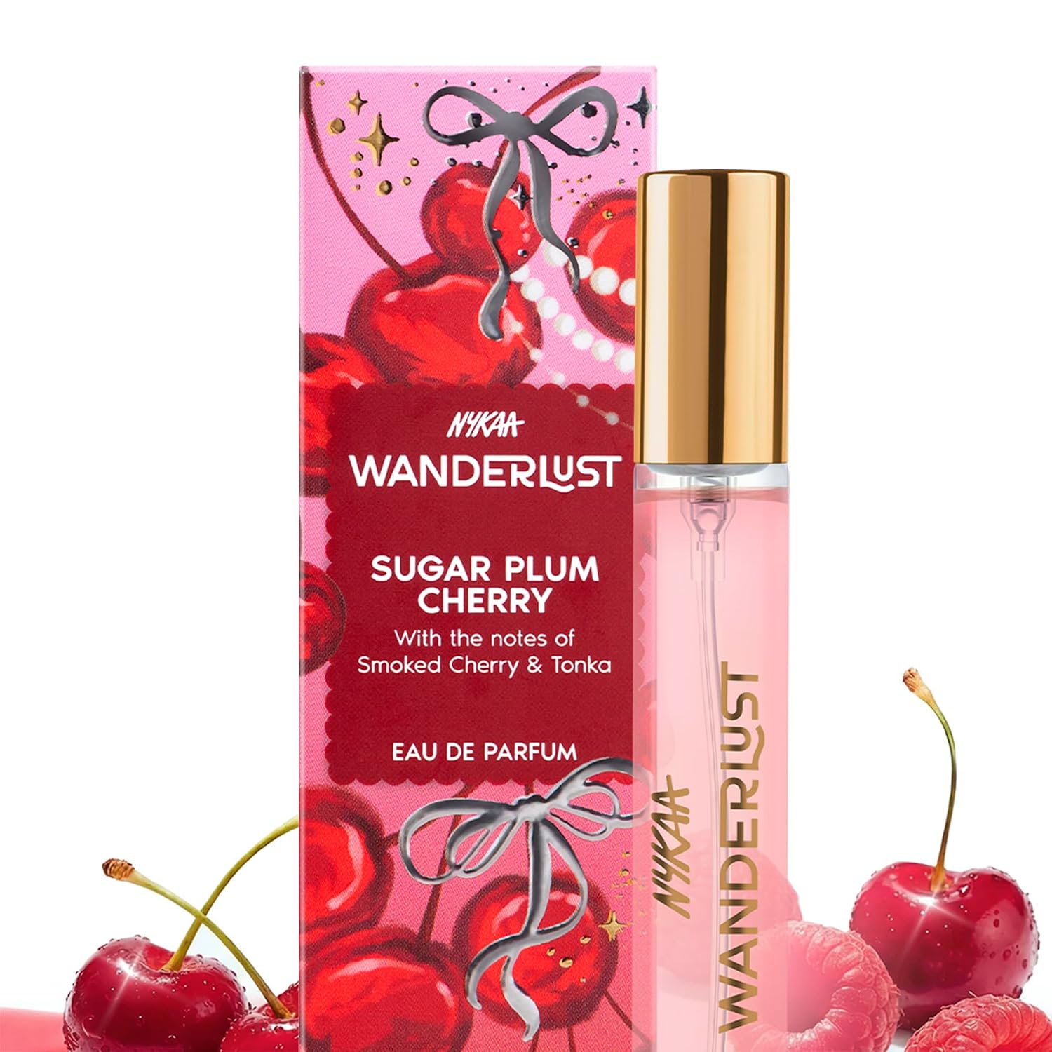 Nykaa Wanderlust Sugar Plum Cherry Eau De Parfum I Travel size, mini Perfume for Women – 16 ml I Cherry & Raspberry Perfume | Long–Lasting,...