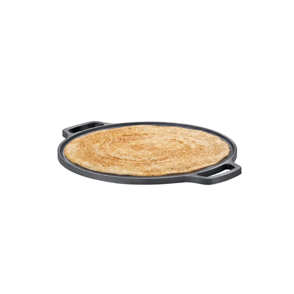 Prestige Neocast Flo Smooth Finish Cast Iron Dosa Tawa 30cm Black|Works On Gas & Induction|