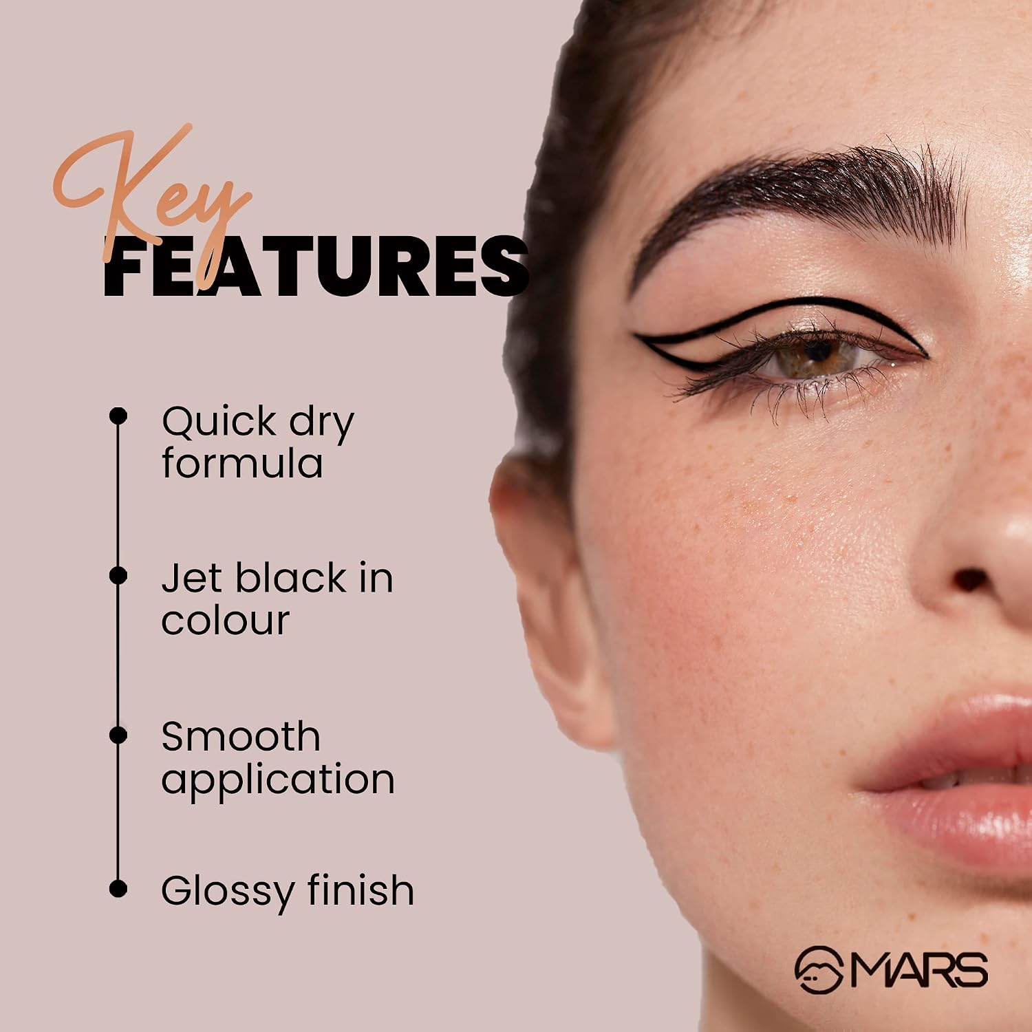 MARS Glossy Liquid Eye Got This Eyeliner | Quick Drying & Smudge Proof | Long Lasting Eye Liner with Fine Tip (7 ml) (Pack of 2)