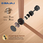 Bajaj Classico Sleek Wood 1200MM (48”) BLDC Ceiling Fan with Remote | BEE 5 Star Rated Energy Efficient |