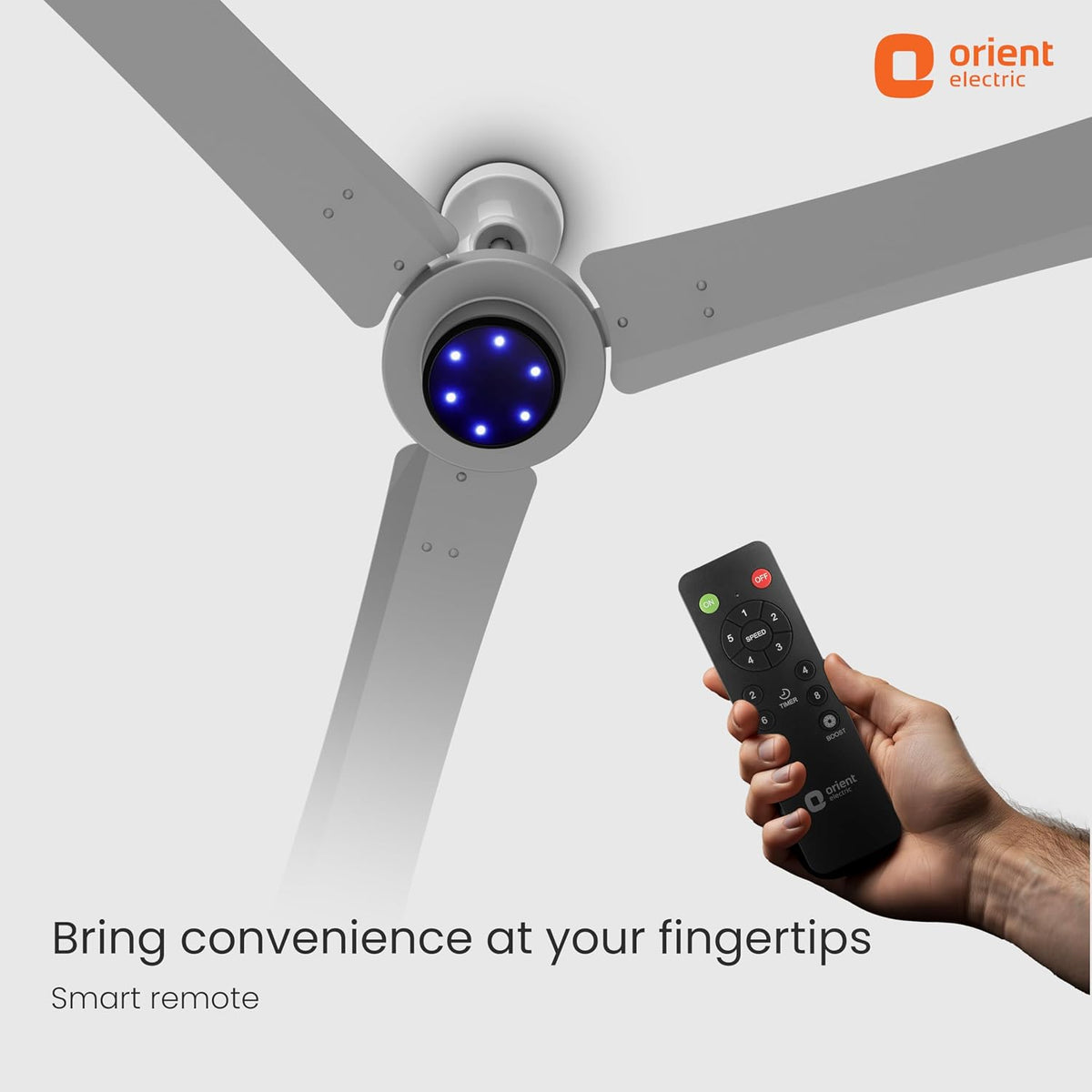 Orient Electric Uniquely Designed I Tome Pro 1200 mm BLDC Ceiling Fan with Remote | BEE 5-Star Rated Energy Efficient Fan | High Air Delivery, 3 Years...