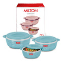 MILTON Aspire Jr. Set of 3 Serving Casserole Double Walled Inner Stainless Steel, (350ml, 720ml,1050ml)