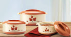 Milton Orchid Jr. Inner Steel Casserole (450 ml, 790 ml, 1260 ml) Gift Set of 3