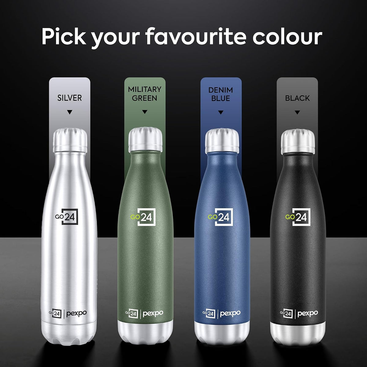 Stainless Steel Water Bottle Electro Silver 500ml