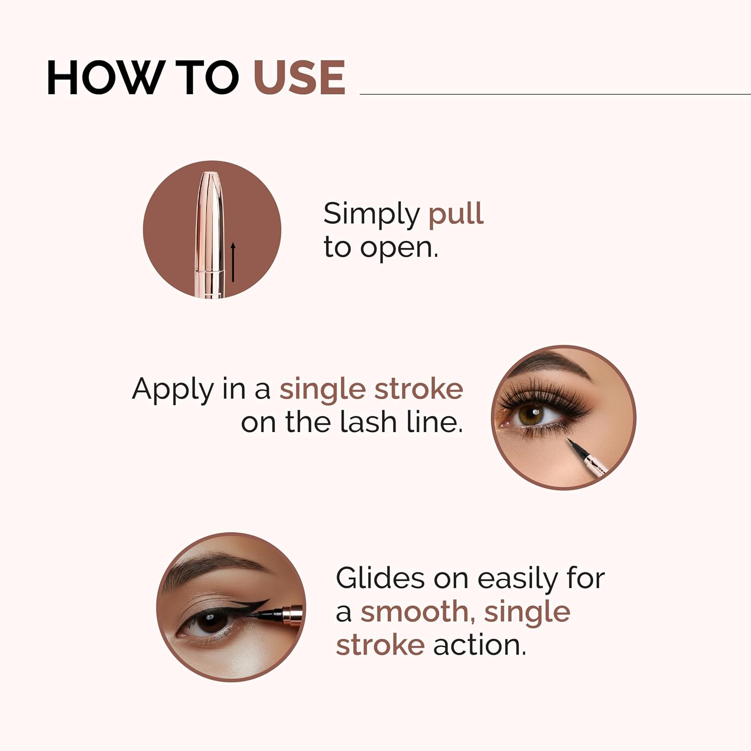 Flenc Black Eyeliner | Smudge Proof & Waterproof Eye liner | Long Lasting Matte Finish | Ultra Finish (Black)