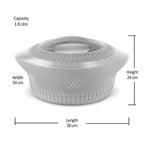 MILTON Royal 2000 Serving Casserole Double Walled Inner Stainless Steel ,1800 ml Blue.