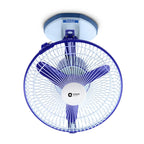 Orient Electric 230 MM Zippy Table cum Wall Fan | 2-in-1 Multi-purpose Fan | 2500 RPM High Speed | Adjustable Rocker for upward, downward movement | 2 year Warranty by Orient | White-Blue colour