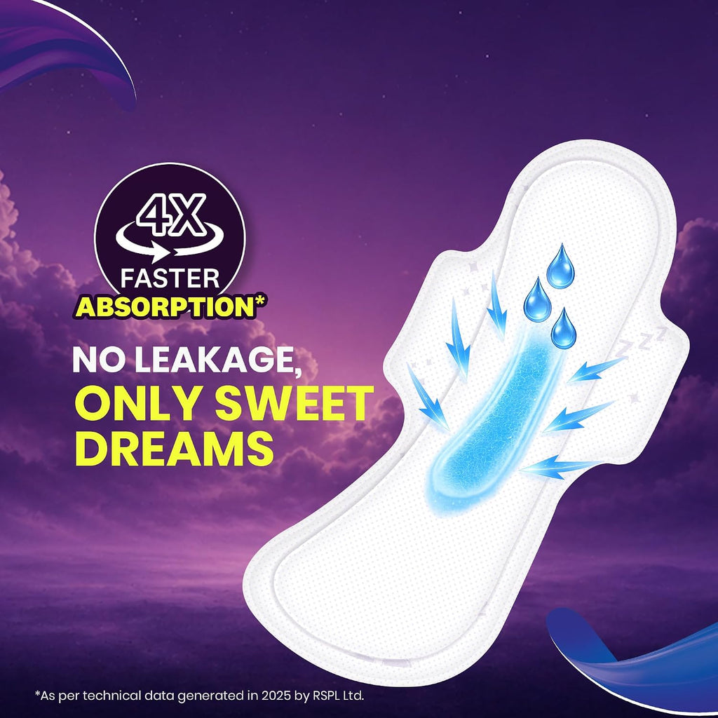Proease Go Sleep XXL Sanitary Pads for Women | 7 XXL Night Pads | Overnight Protection