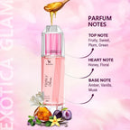 Ramsons Exotica Glam Perfume for Women - 30ml | TN - Fruity, Plum, Citrus & Green | MN - Spicy, Honey, Herbal & Floral | BN - Musk, Amber, Vanilla...