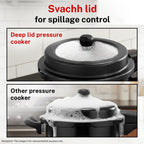Prestige 3 Litre Hard Anodised Popular Svachh Outerlid Pressure Cooker|Deep Lid for spillage Control|Gas compatible|Gasket Release System|Metallic Safety Plug|5 years warranty|ISI Certified