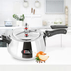 Milton Pro Cook Aluminium Induction Curve Pressure Cooker With Inner Lid, 5 Litre, Silver | Hot Plate Safe | Flame Safe