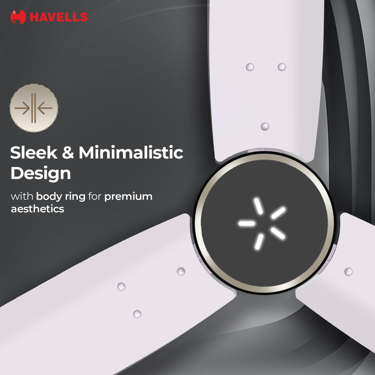 Havells FAB BLDC LED Ceiling Fan 1200 mm, 5 star, LED Speed Indicator, 380 RPM, Up to 65% Savings,Reverse Rotation,4 Speed Modes,Low Wattage 30W,Low Noise...