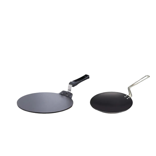 Hawkins Futura Non Stick Dosa Tawa, 33 cm, Black and Hard Anodised Tawa, 28cm, 4.88 mm Black Combo