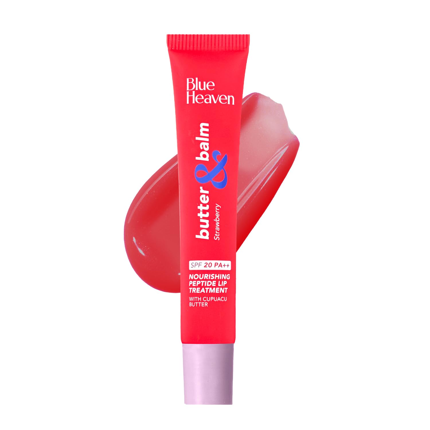 Blue Heaven Butter & Balm (15 Gm) Peptide based Tinted Lip Balm with SPF 20 PA++| Infused with Cupuacu Butter | Smoothing & Moisturizing | UVA/UVB...