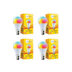 wipro 9W Bluetooth Enabled Smart Bulb B22 | 16 million Colours | White Tunable (Warm, Neutral & Cool White) | Dimmable | App-Control | Music Sync |...