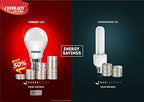 Eveready Base B22 12W Pack of 2 with 7W pack of 2 LED bulb Combo (White)