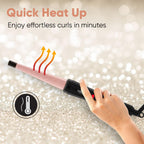 VEGA I-Curl Hair Curler For Women With Ceramic Coated 0.5 Inch-1 Inch Barrel