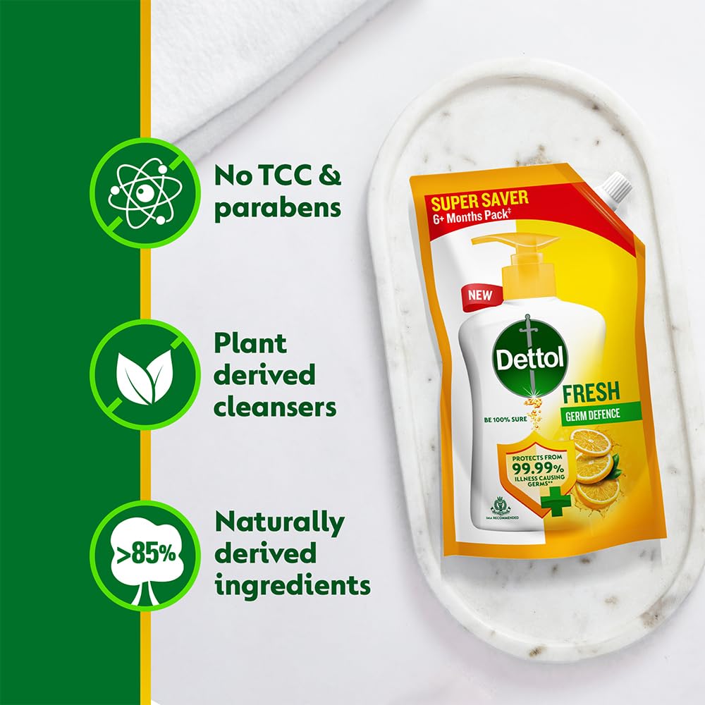 Dettol Fresh Liquid Hand Wash 675ml (Pack of 2)