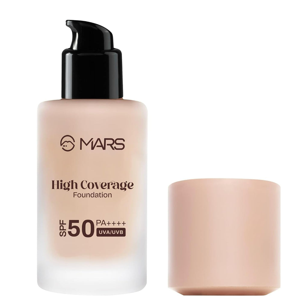 MARS SPF50 PA++++ High Coverage Foundation | Blemish Free & Blendable Makeup