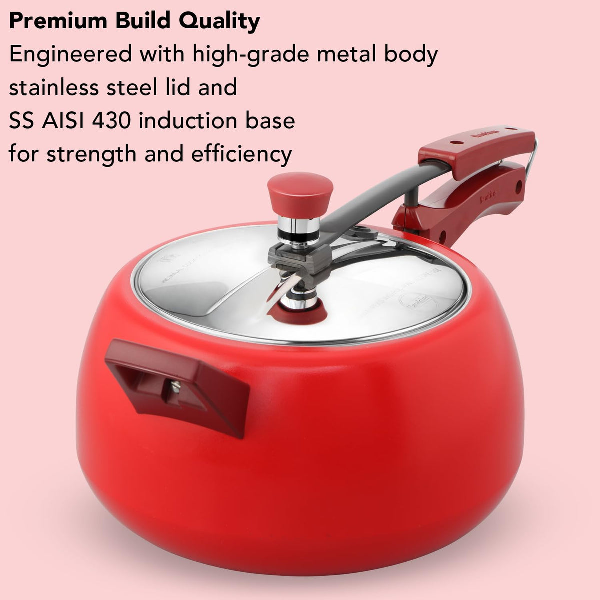 Hawkins 5 Litre Ceramic Coated Cerenity Pressure Cooker | Induction & Gas | for Cooking Rice, Dal & Curries | 5 Year Guarantee, ISI Certified |..