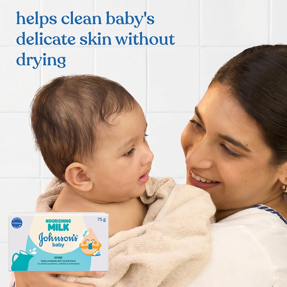 Johnson's Baby Soap Nourishing Milk 75g Pack of 5