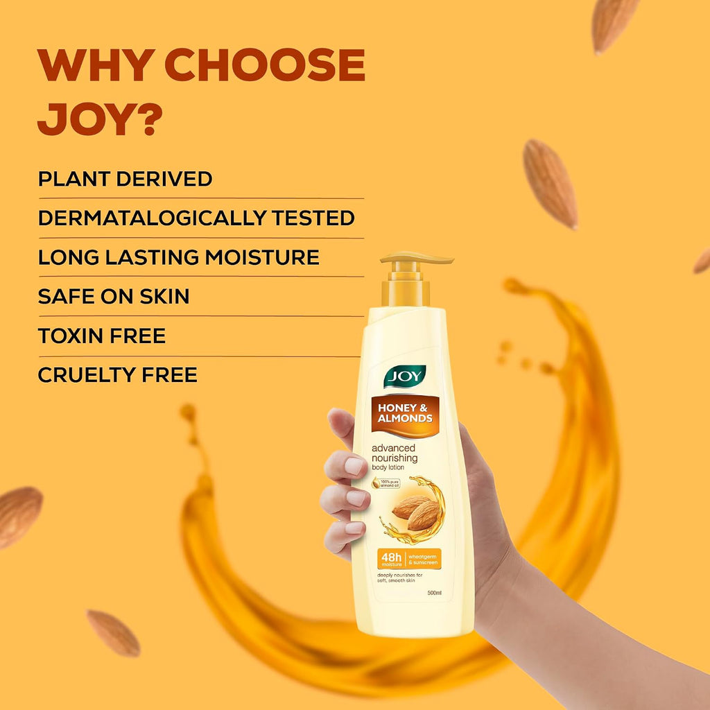 Joy Honey & Almonds Advanced Nourishing Lightweight Summer Body Lotion 500ml