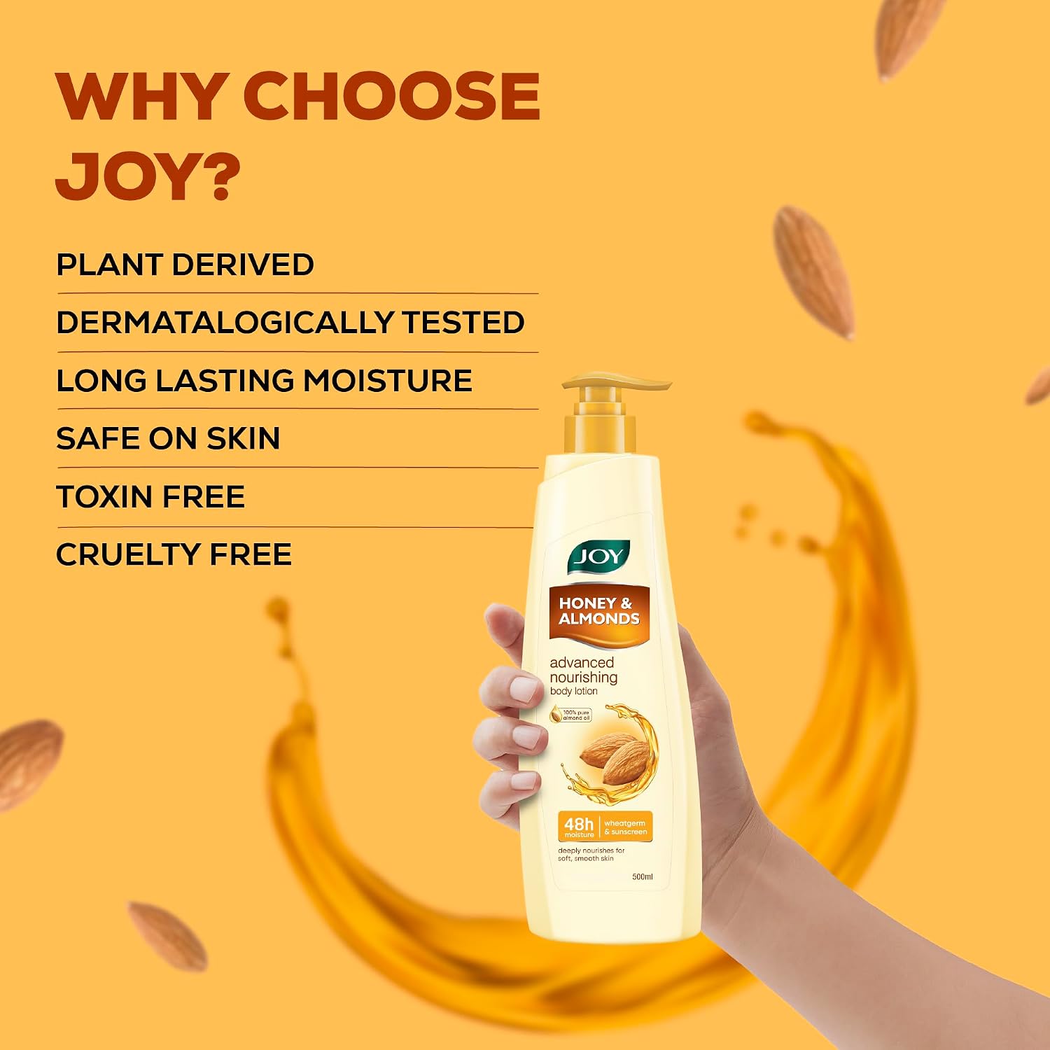 Joy Honey & Almonds Advanced Nourishing Lightweight Summer Body Lotion 500ml