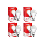 Eveready 18W LED Bulb | 1800 Lumen | 4KV Surge Protection | Long Life & Low Maintenance | BIS Certified | 1 Year Warranty | 100 Lumens Per Watt | Cool Day Light (6500K) | B22 | Pack of 4