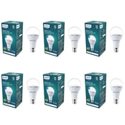 PHILIPS 12W Emergency Bulb|Rechargeable Emergency Bulb for Power Cuts|Backup : Upto 4hrs, Cool Day Light,Pack of 6, b22d, LED