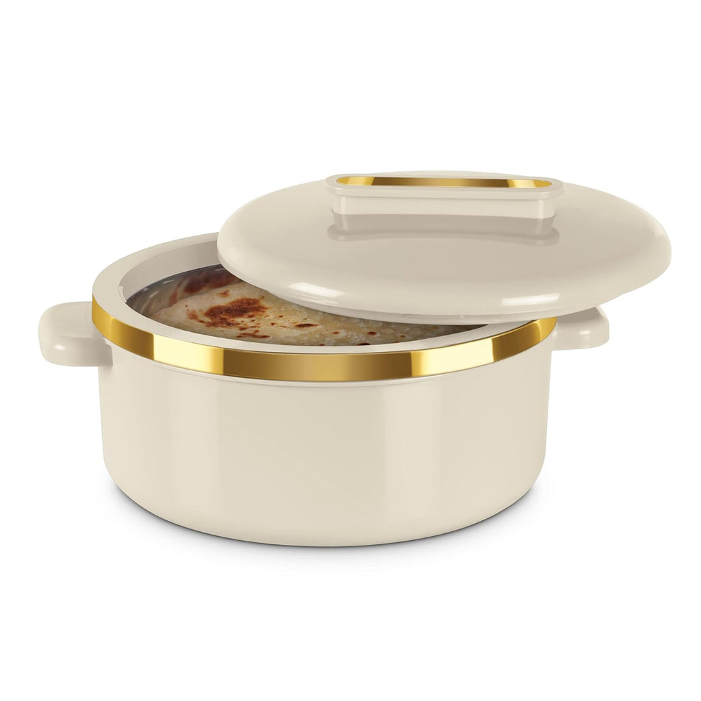MILTON Curve 1500 Inner Stainless Steel Casserole, 1300 ml, Ivory | BPA Free |