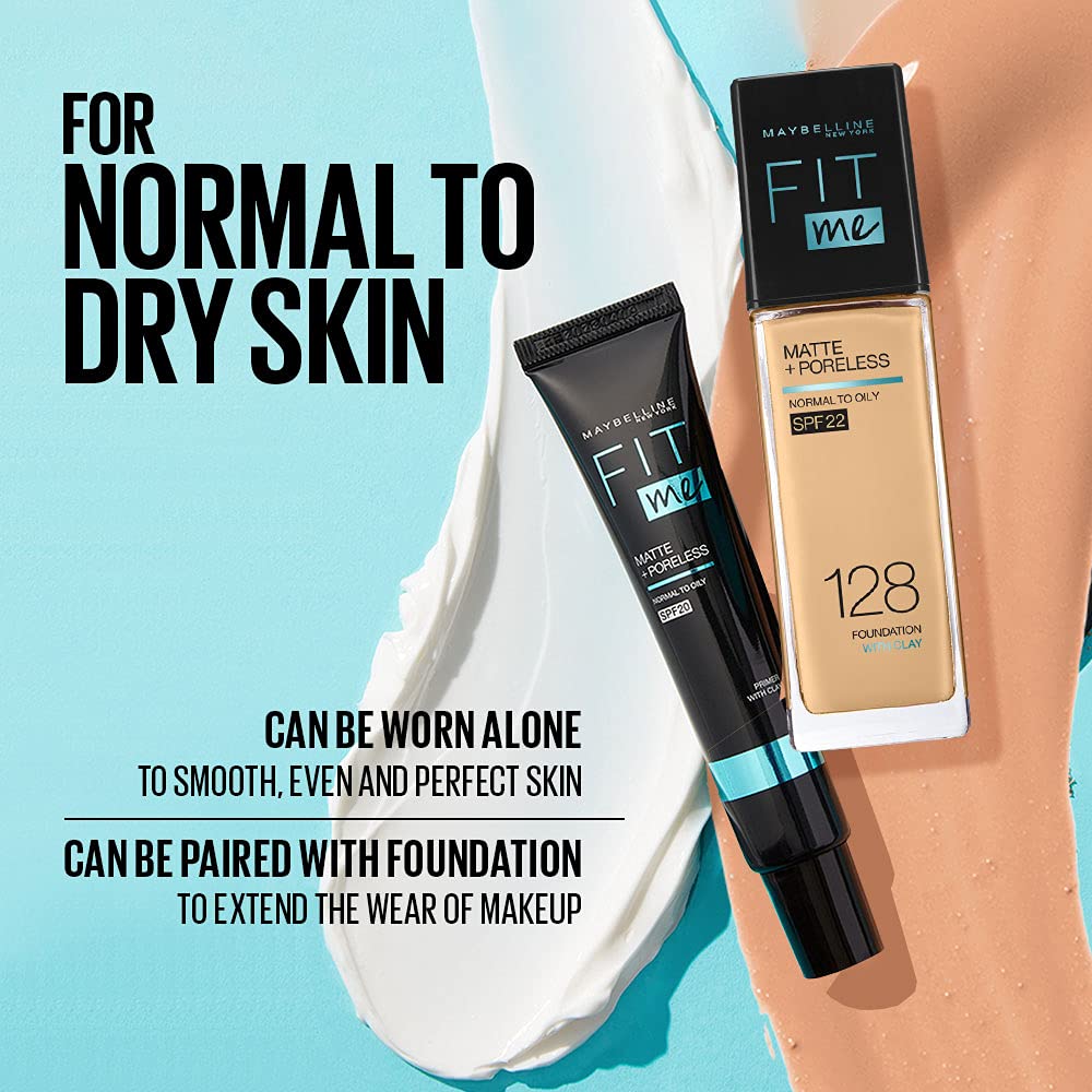 Maybelline New York Fit Me Matte + Poreless Finish Primer, 5ml,