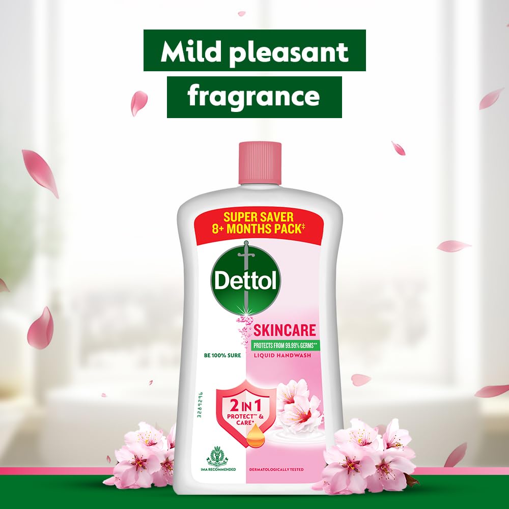 Dettol Liquid Handwash Bottle - Skincare Hand Wash-875ml