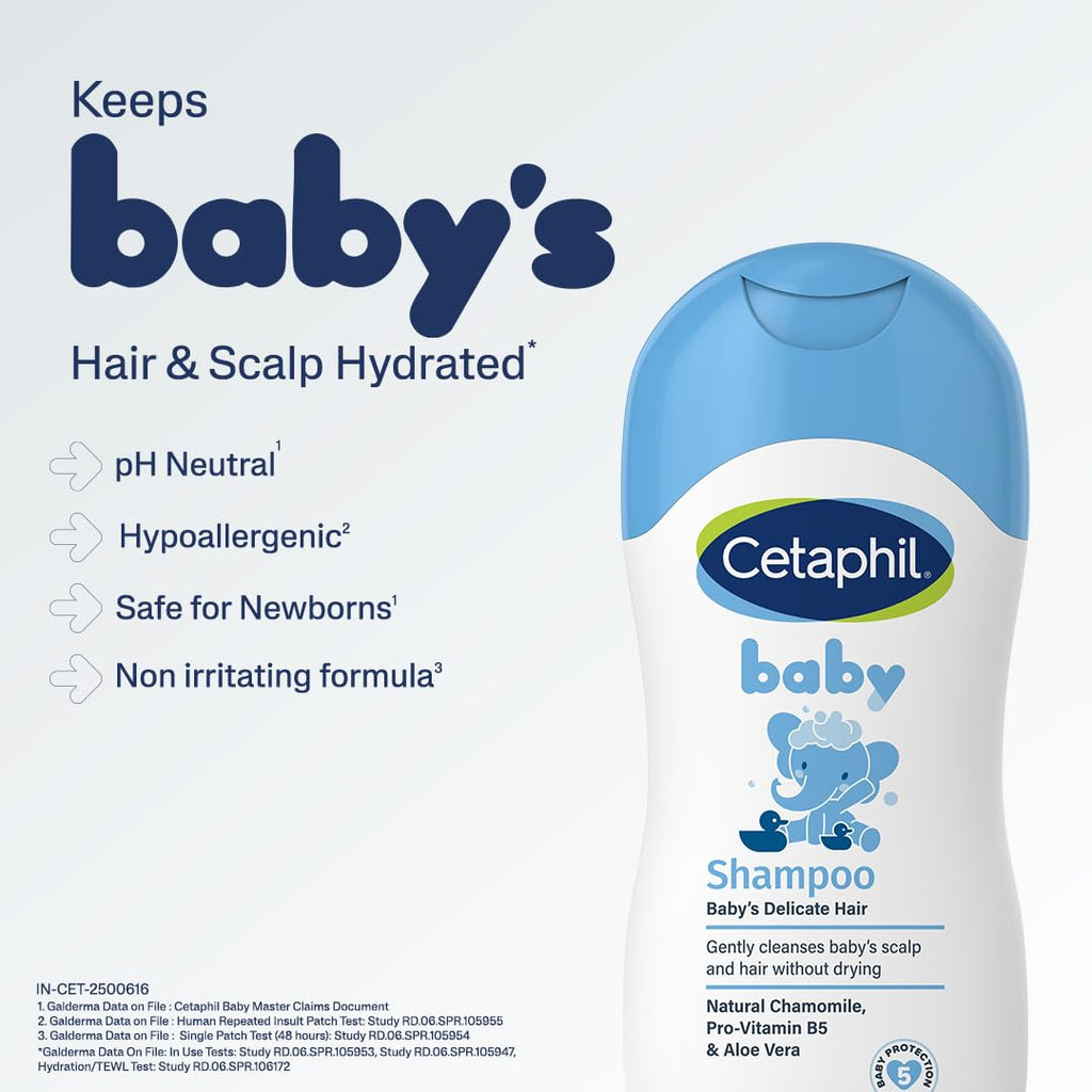 Cetaphil Baby Tear-Free Shampoo with Natural Chamomile & Aloe Vera 200 ml
