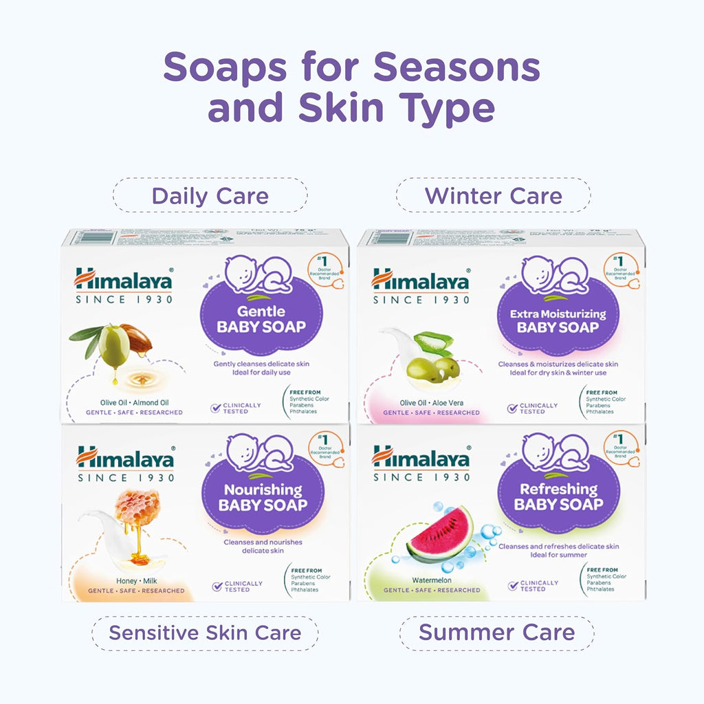 Himalaya Extra Moisturizing Baby Soap for Dry Skin - 75g