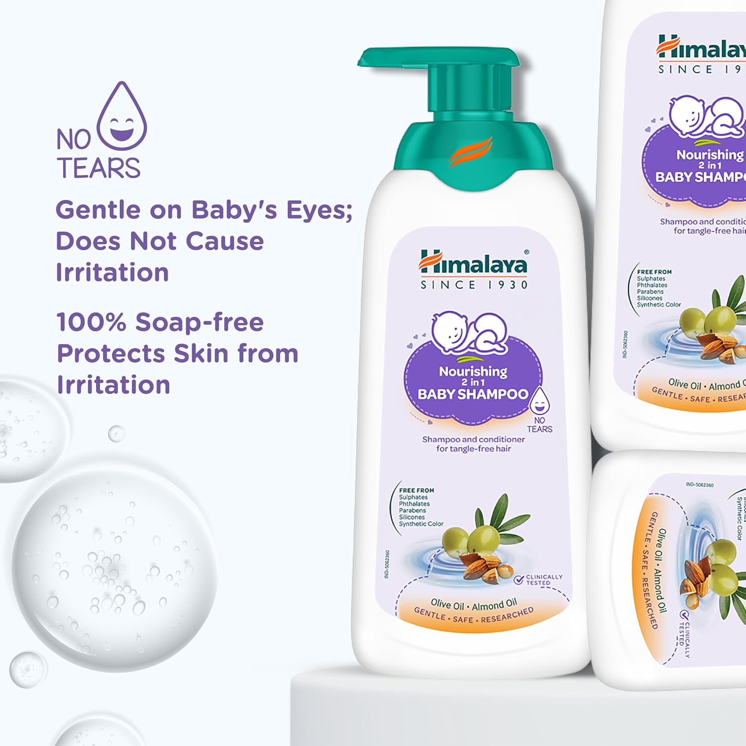 Himalaya 2-in-1 Nourishing Baby Shampoo+Conditioner (400ml)