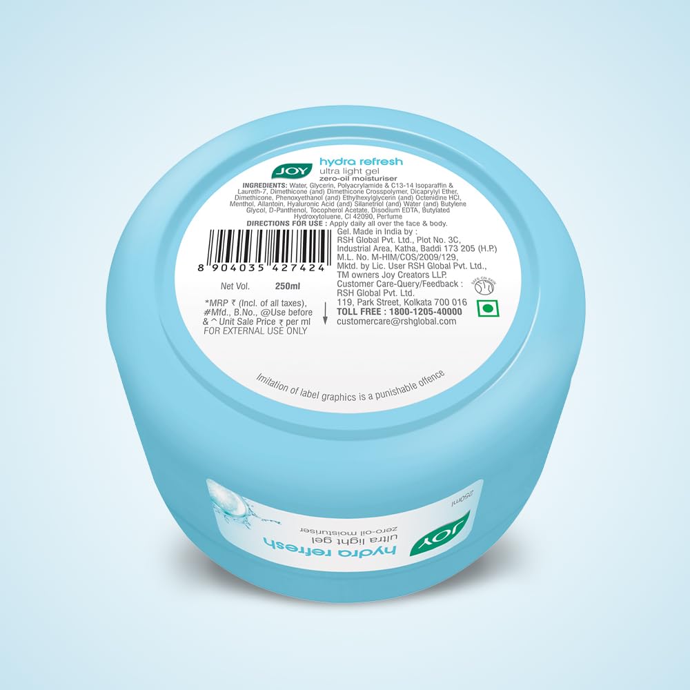 Joy Hydra Refresh Ultra Light Oil-Free Gel Moisturizer,150ml