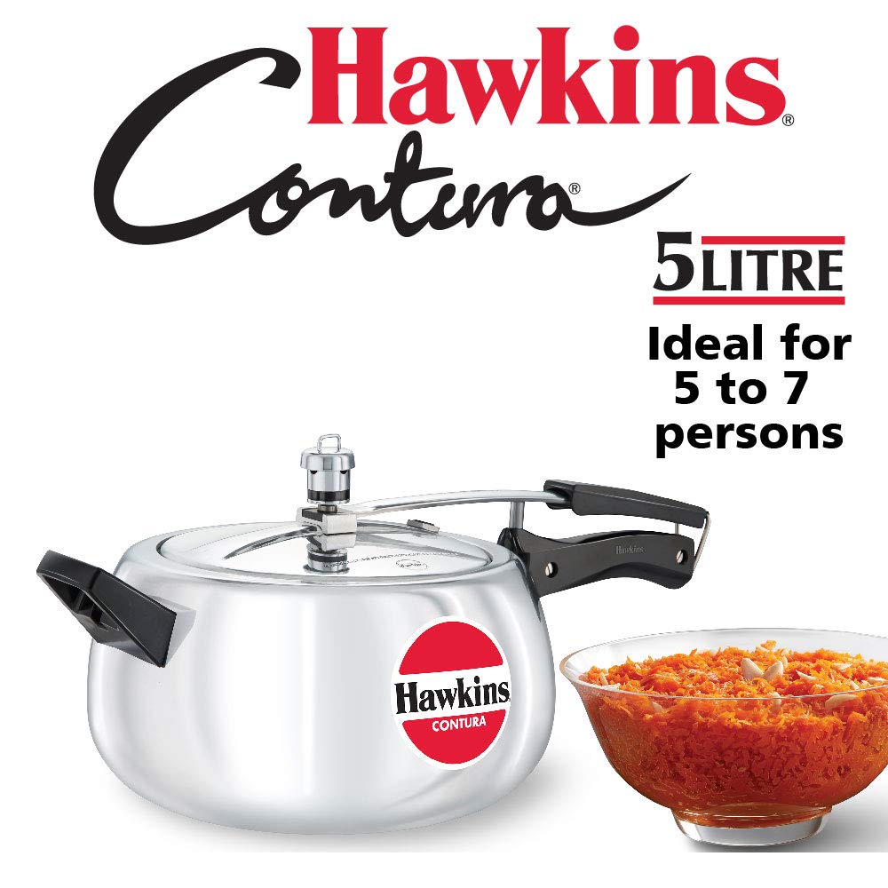 Hawkins Aluminium Pressure Cooker, 2L, 3L and 5L, Silver Combo
