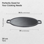 Prestige Neocast Flo Smooth Finish Cast Iron Dosa Tawa 30cm Black|Works On Gas & Induction|