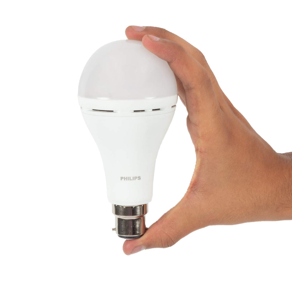 PHILIPS 12W Emergency Bulb | Rechargeable Emergency Bulb for Power Cuts | Backup : Upto 4hrs, Cool Day Light,Pack of 2| b22d | LED