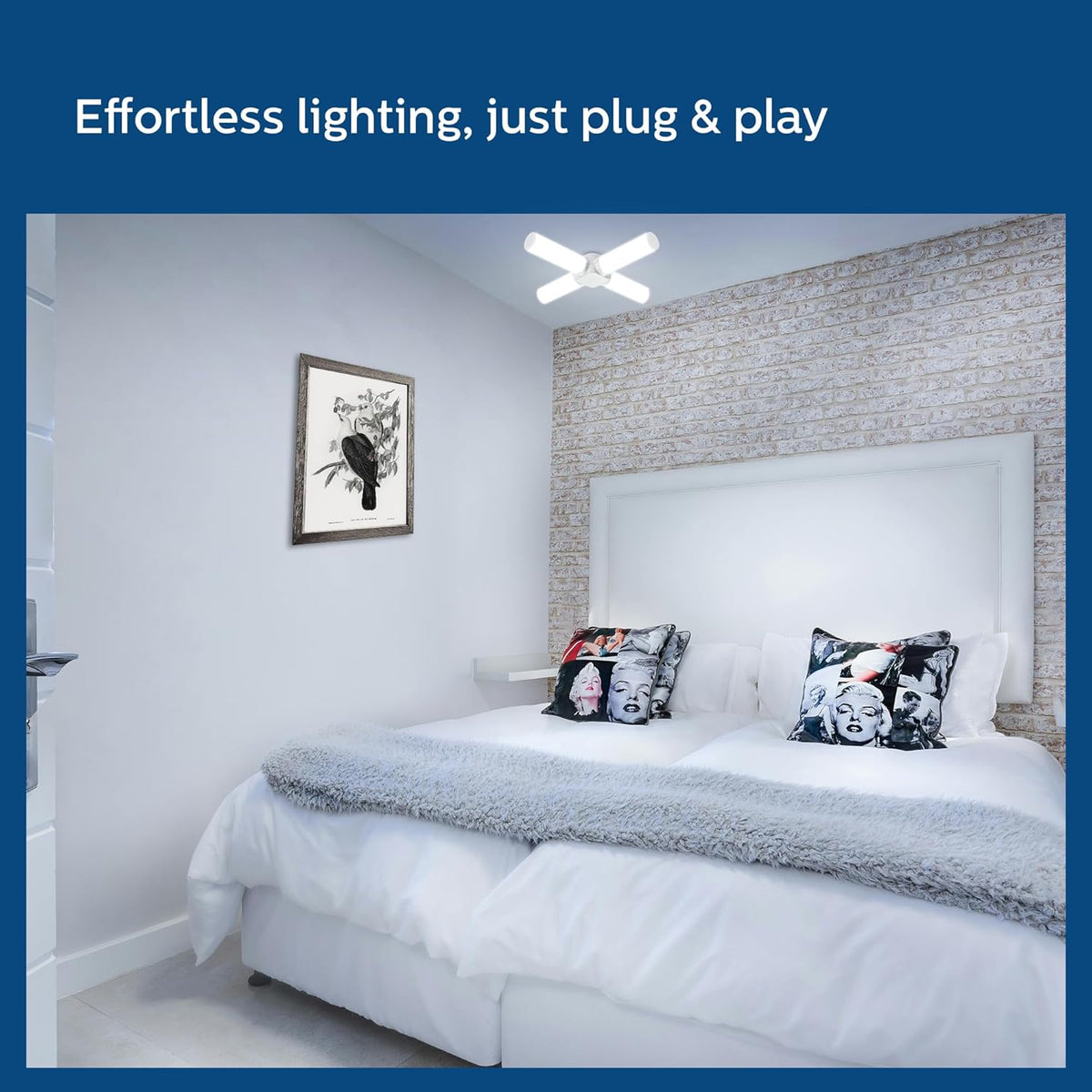Philips 30-Watts B22 LED White Radial Bulb, Cool White(Pack of 2)