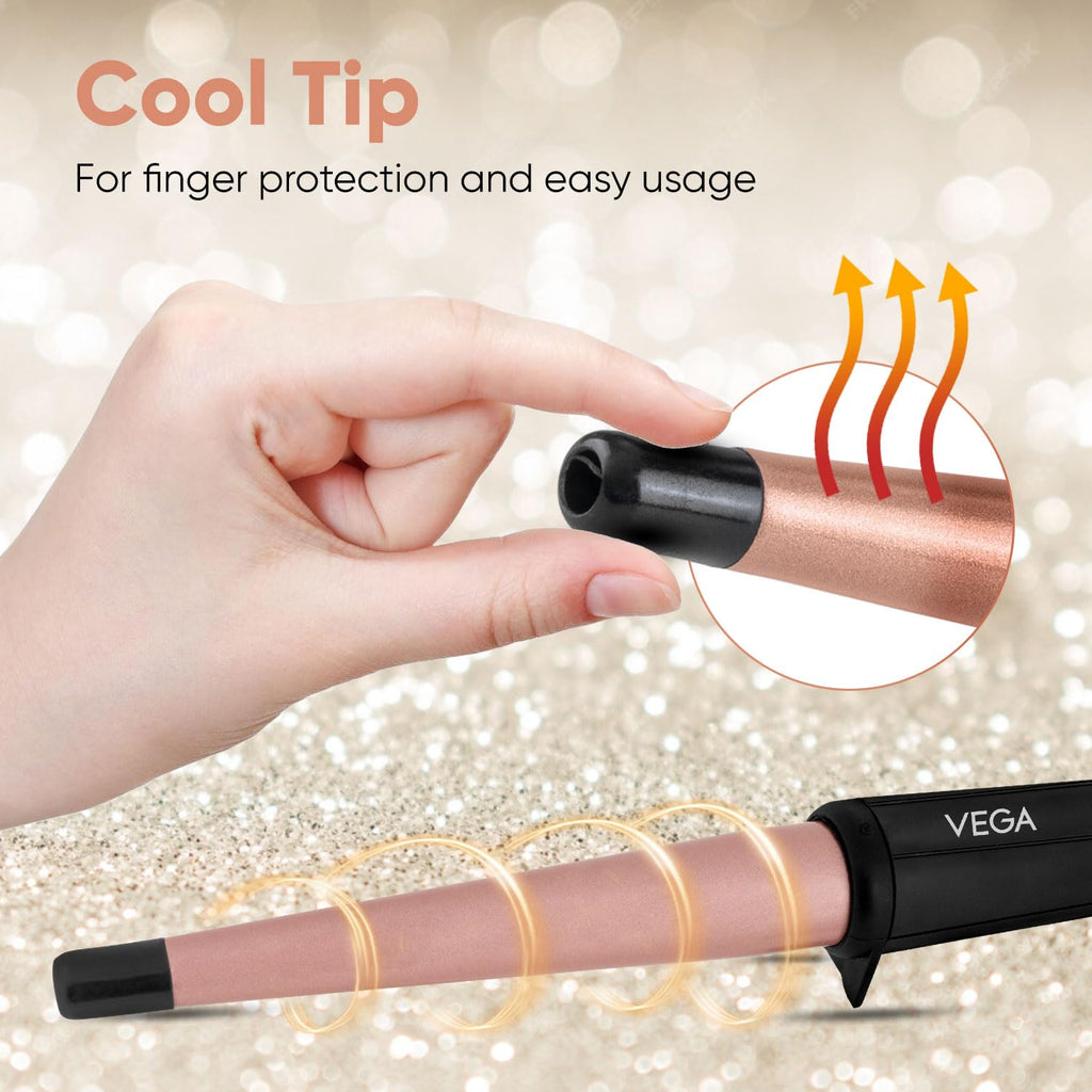 VEGA I-Curl Hair Curler For Women With Ceramic Coated 0.5 Inch-1 Inch Barrel